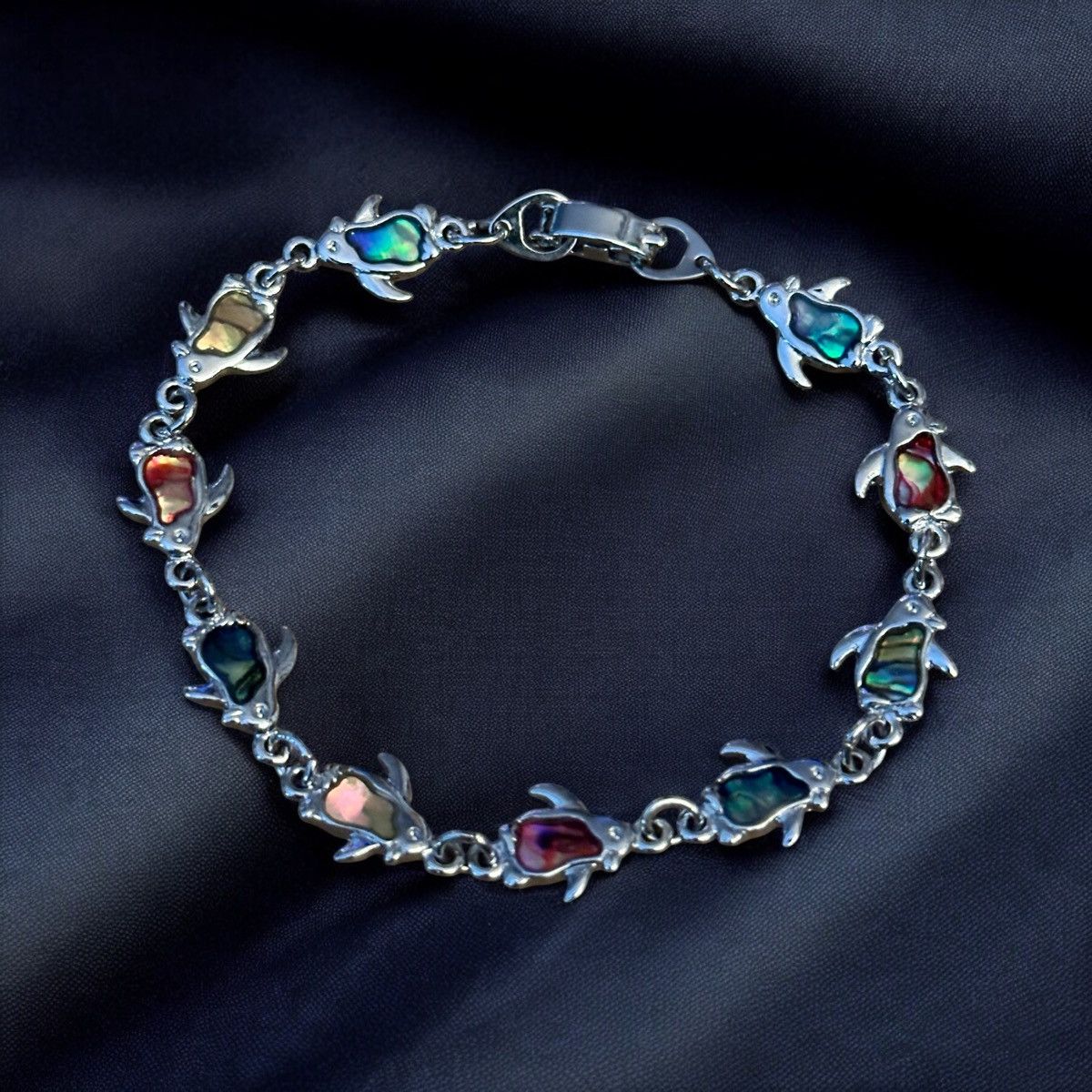 Other Silver tone abalone penguin link bracelet Size ONE SIZE - 1 Thumbnail