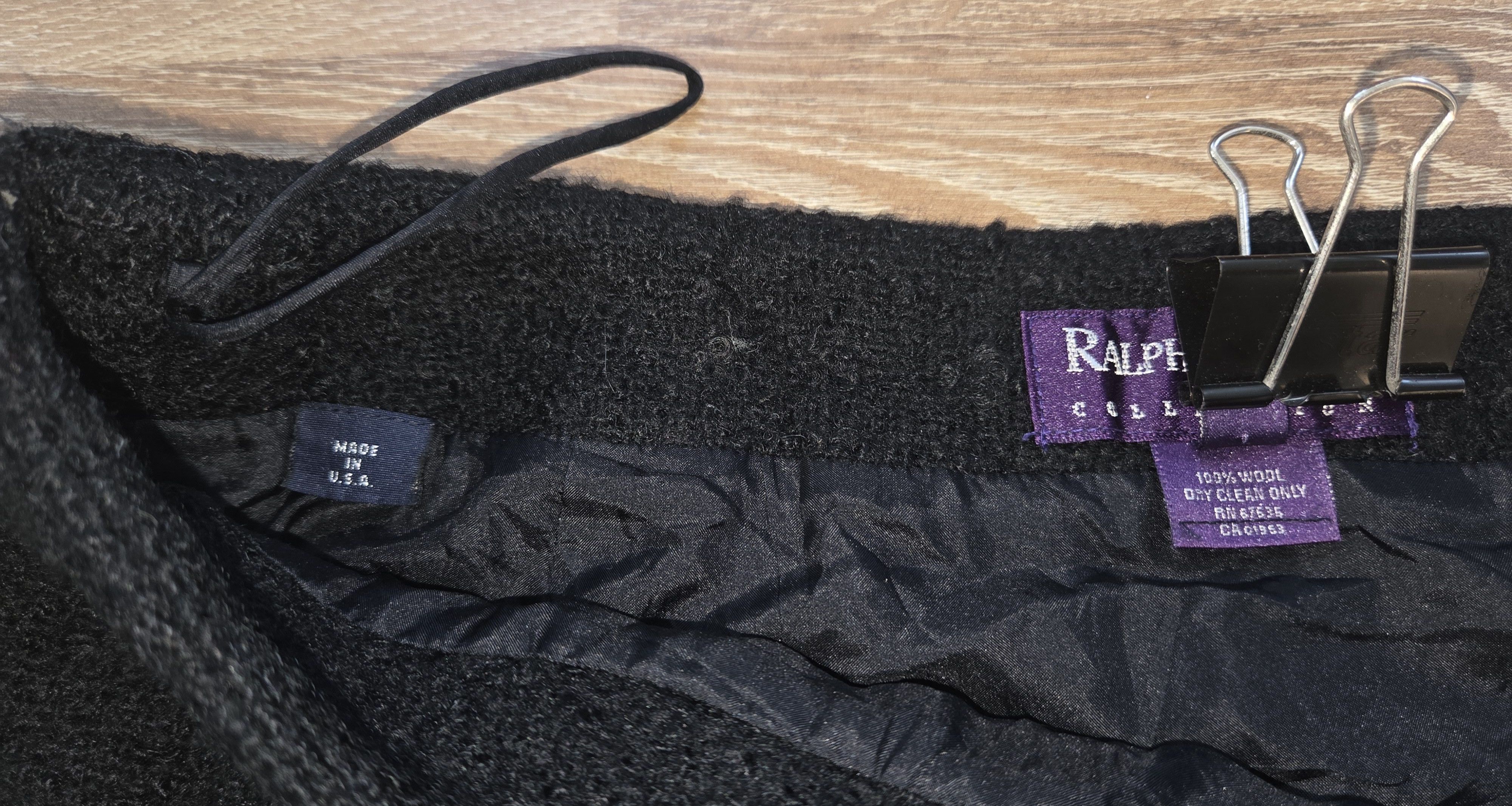 Ralph Lauren Vintage Ralph Lauren Purple Label Black Wool Pencil Skirt Size 27" / US 4 / IT 40 - 5 Thumbnail
