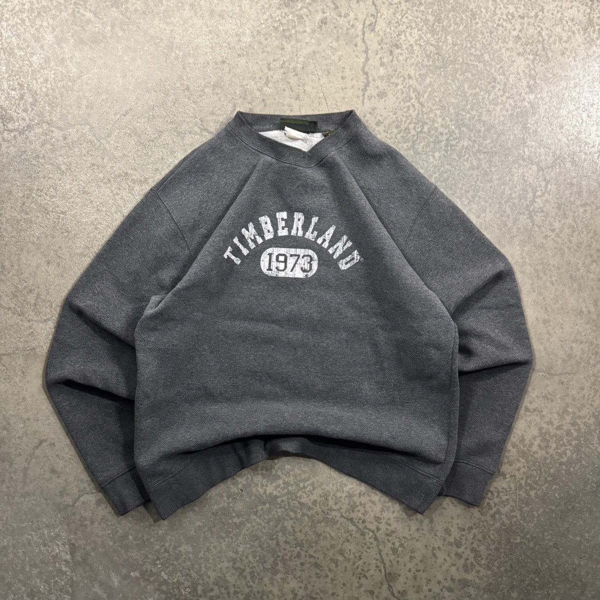 Vintage 90s Y2K Timberland 1973 Gray Sweatshirt Fits Medium