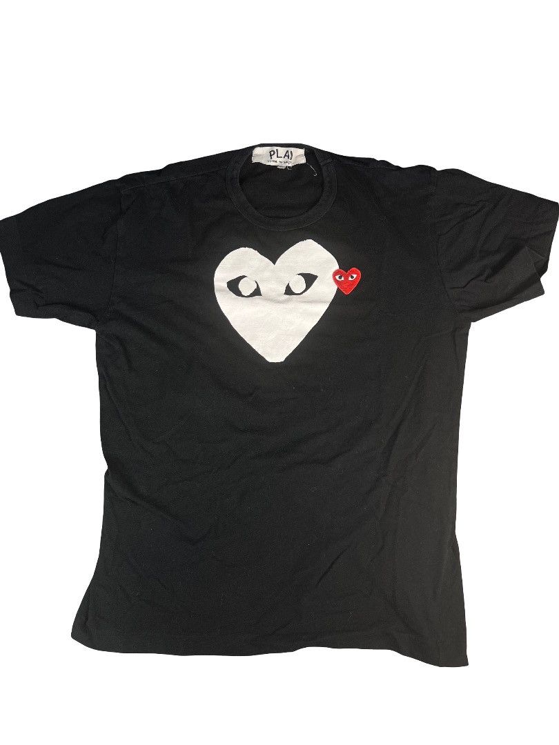 Comme des Garcons CDG PLAY Large Heart Tee – Black / White – Men’s XL – 2017 Size US XL / EU 56 / 4 - 1 Thumbnail