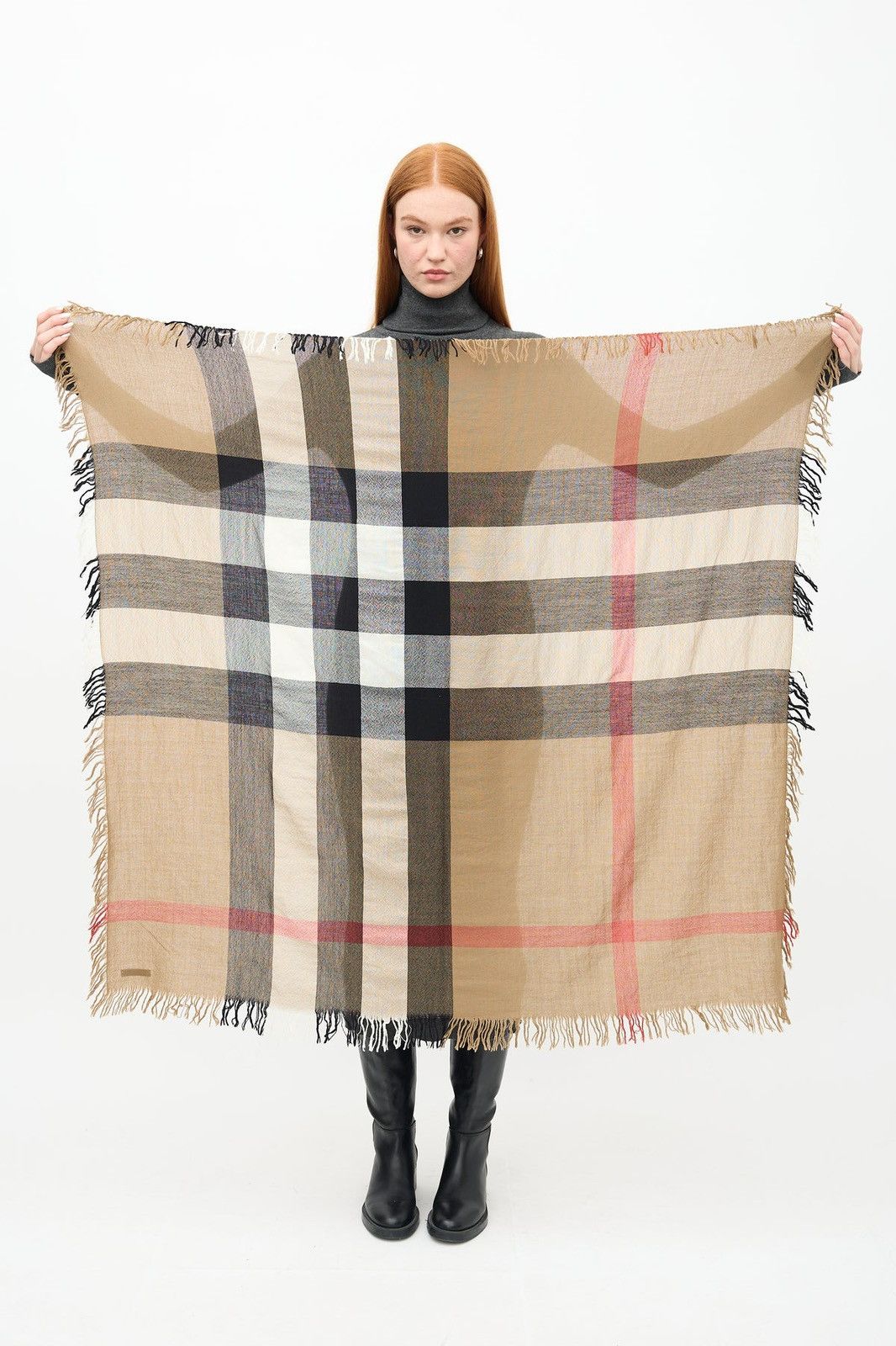 Burberry Burberry Multi Wool Nova Check Square Scarf Size ONE SIZE - 5 Thumbnail