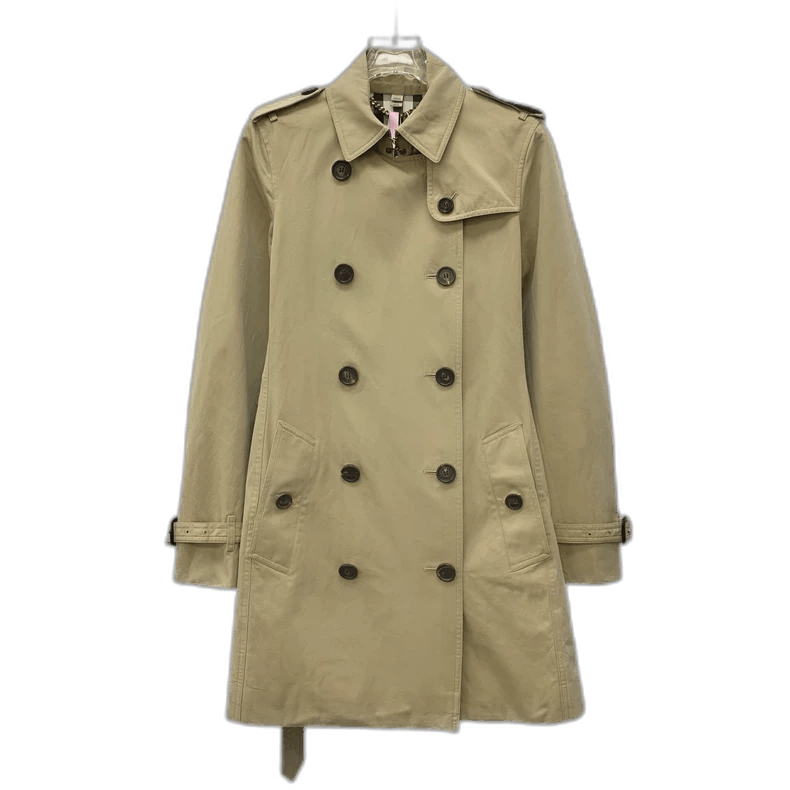 Burberry Burberry Brown Cotton Double-Breasted Trench Coat Size US XS / EU 42 / 0 - 1 Thumbnail