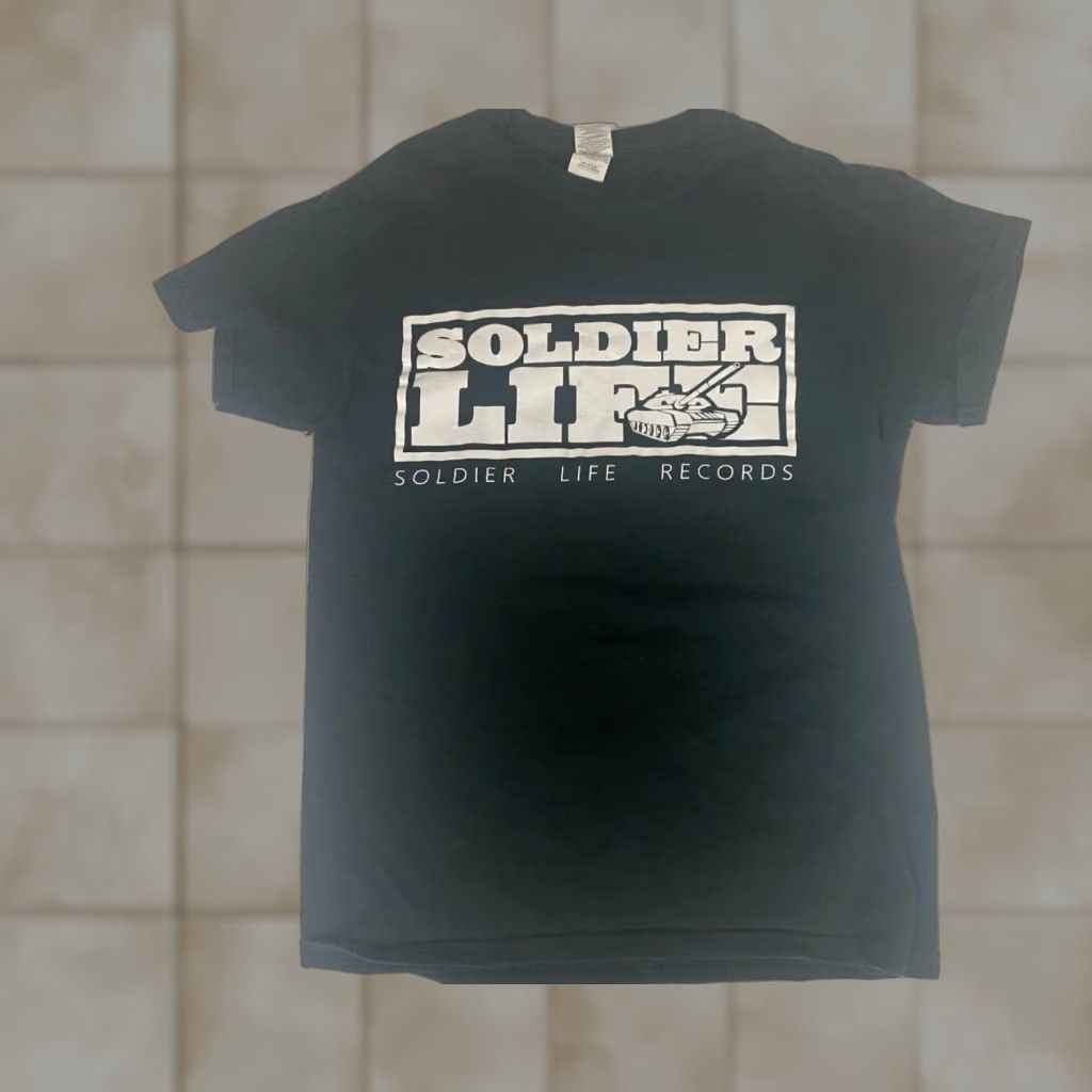 Gildan Soldier Life Records Mens T Shirt S Logo Graphic Black Size US S / EU 44-46 / 1 - 1 Thumbnail