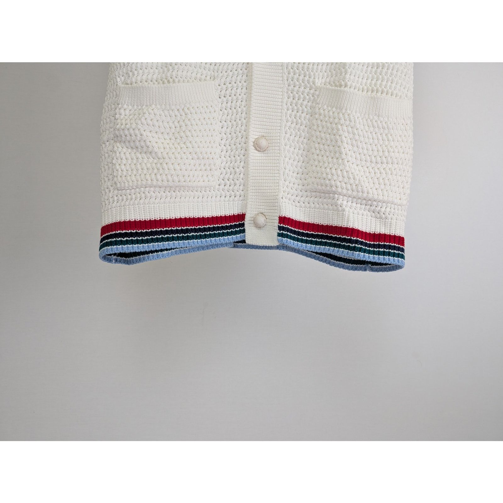 Casablanca o1rshd1 Sporty Faux Crochet Shirt in White Size US M / EU 48-50 / 2 - 4 Thumbnail