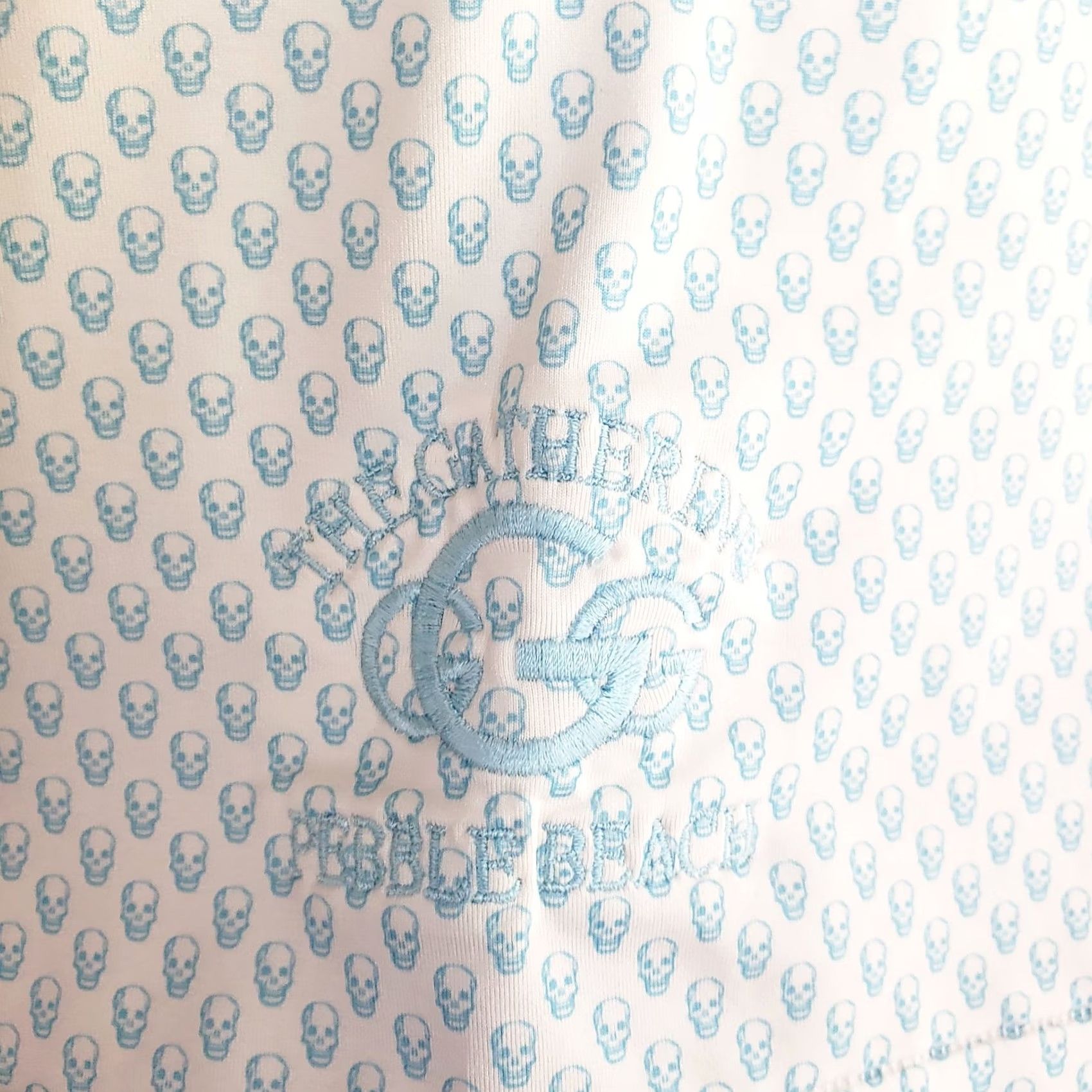 Peter Millar Peter Millar Summer Comfort Shirt Mens L White Polo Stretch Skull Geometric Pattern Golf Tee Size US L / EU 52-54 / 3 - 7 Thumbnail