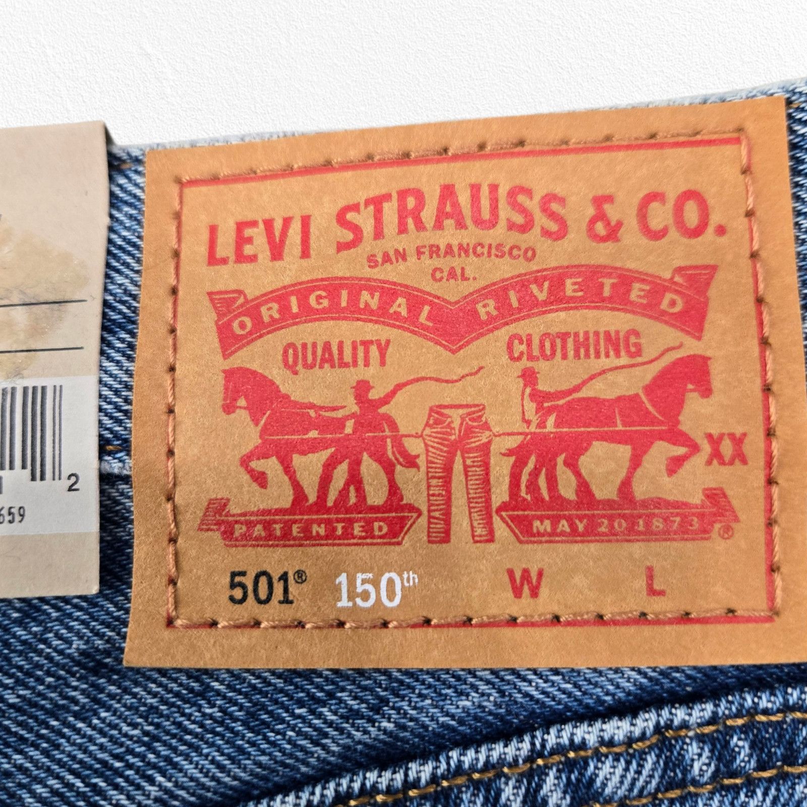 Levi's Levi's 501 150th Anniversary High Rise Straight Jeans Sz 30 Size 30" / US 8 / IT 44 - 11 Thumbnail