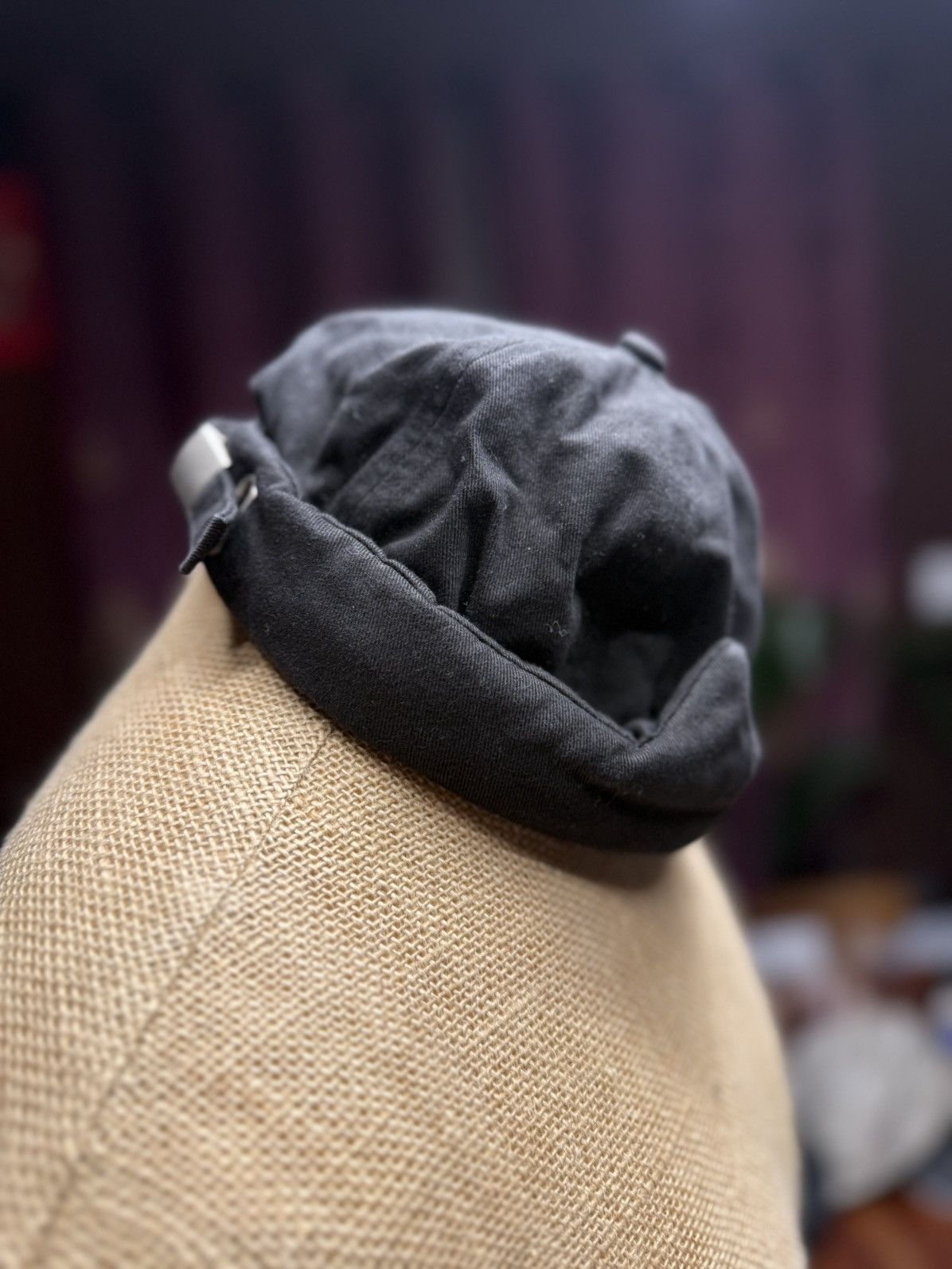 Other Black DAZE Rolled Brim Cap – Edgy, Minimalist Streetwear Size ONE SIZE - 3 Thumbnail