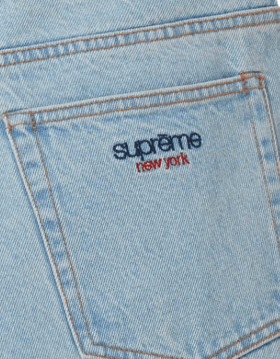 Supreme Supreme Baggy Denim Short Washed Indigo SS24 Size 32 | Grailed