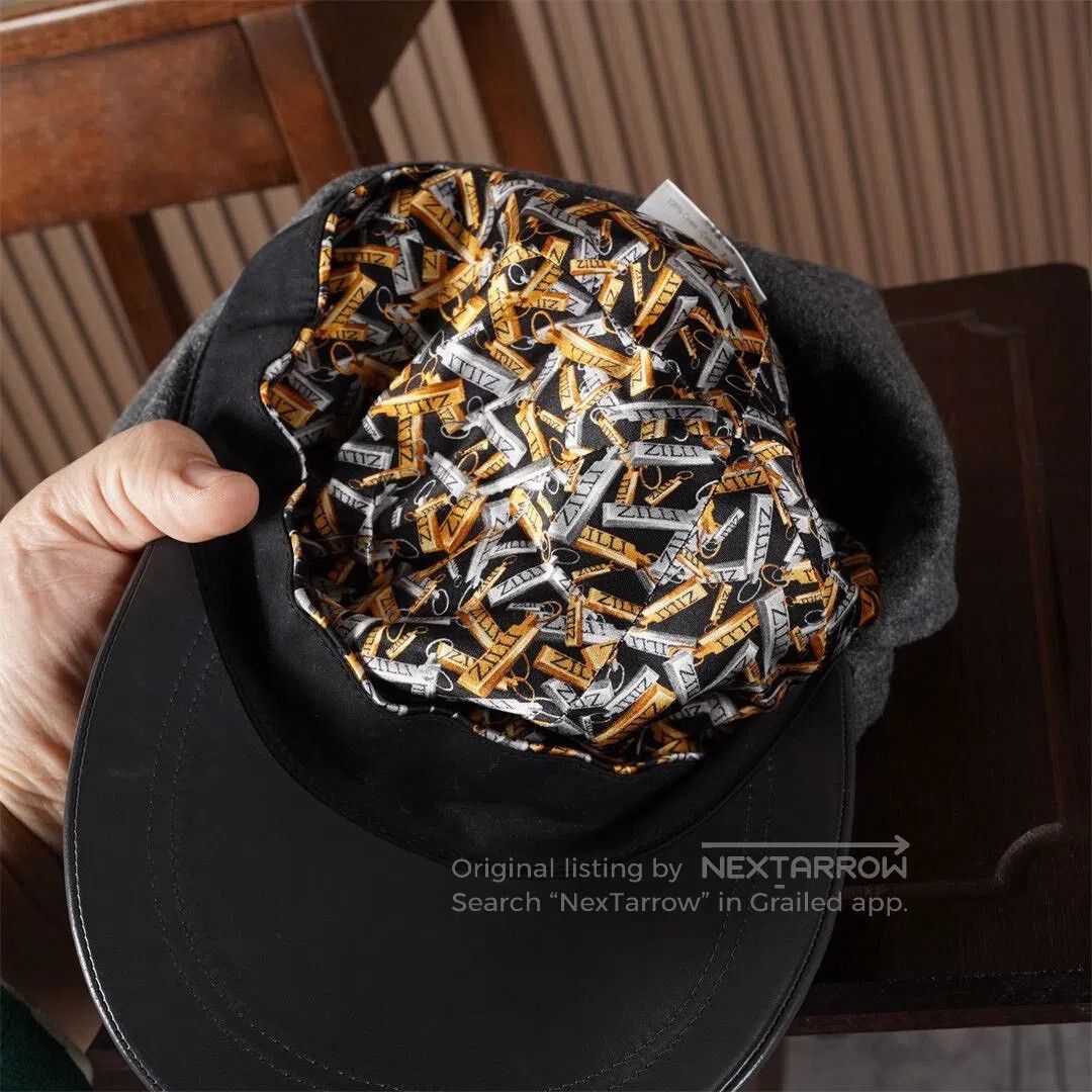 Zilli ZILLI Grey Baseball Cap with Leather Details. Size ONE SIZE - 6 Thumbnail