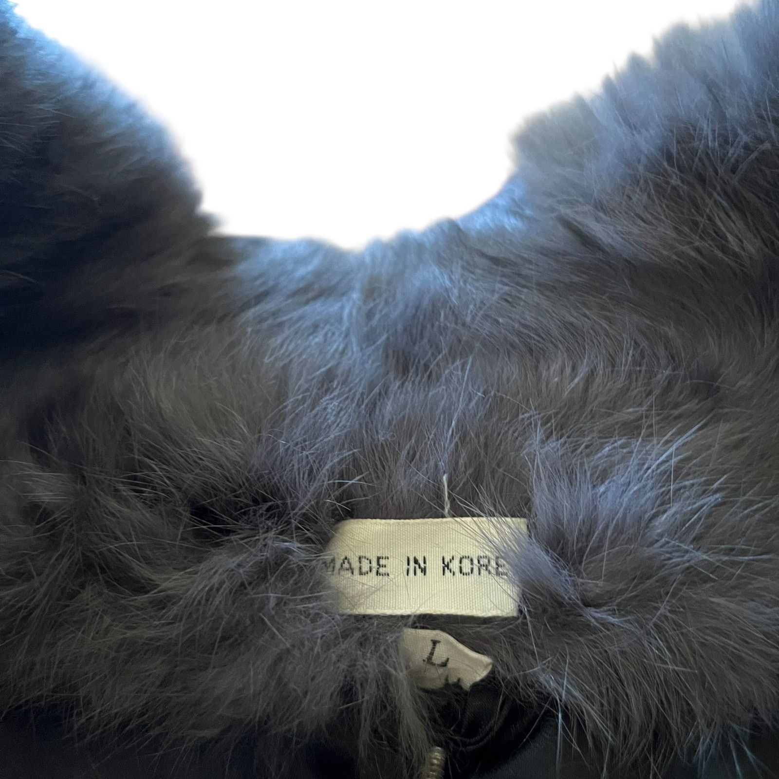 Vintage Vintage Gray Rabbit Genuine Fur High Neck Women's Coat Size L / US 10 / IT 46 - 4 Thumbnail