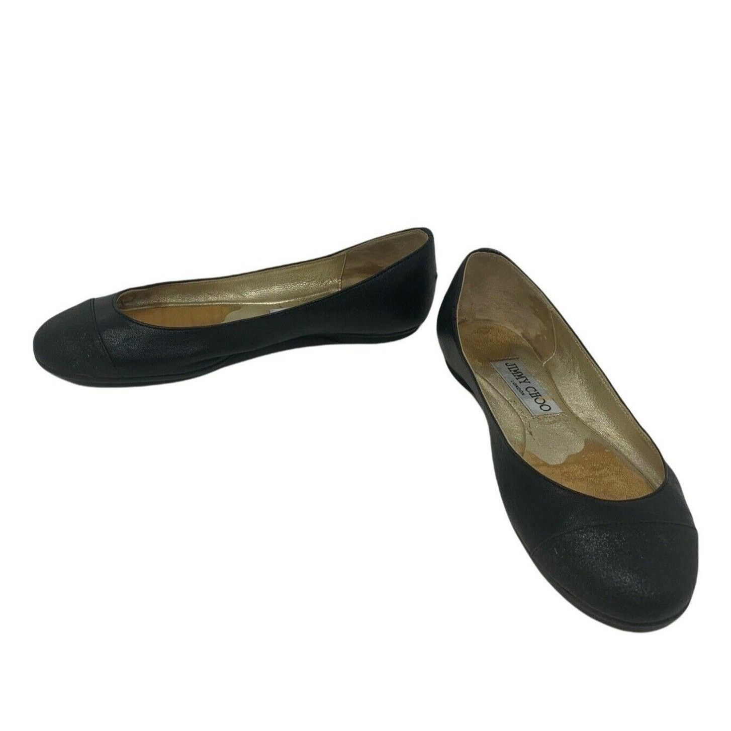Jimmy Choo Jimmy Choo black ballerina flat leather shoes size 36 - US 6 Size US 6 / IT 36 - 5 Thumbnail
