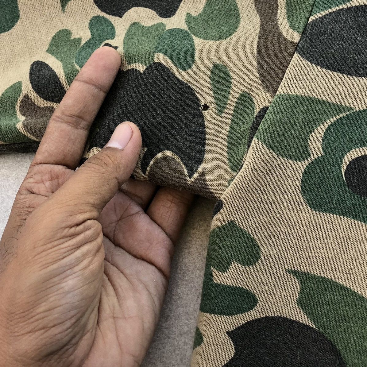 Vintage VINTAGE 70's DUCK CAMOUFLAGE FULL ZIPPER AMERICAN SPORTSWEAR Size US L / EU 52-54 / 3 - 12 Thumbnail