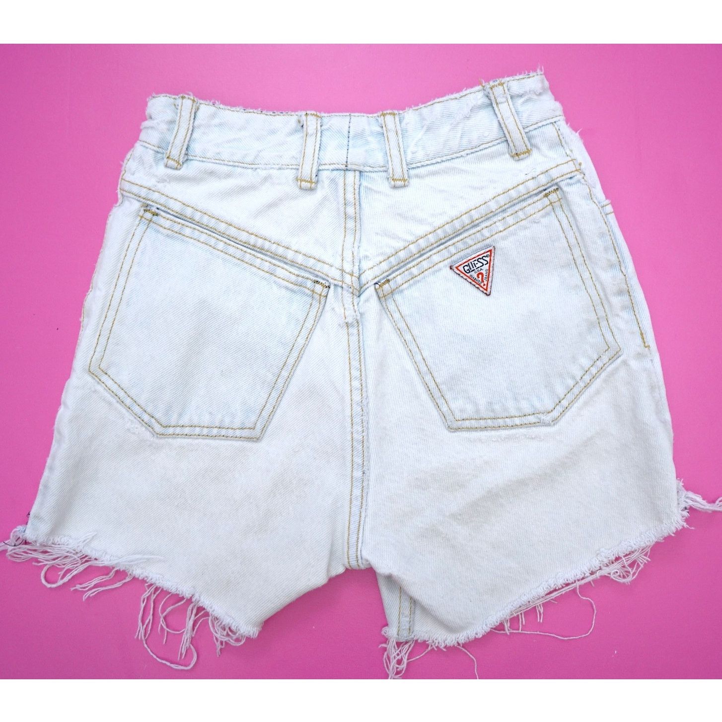 Guess × Vintage Vintage 90's Guess Reworked Denim Cutoff Shorts Womens 24" Size 24" / US 00 / IT 34 - 2 Thumbnail