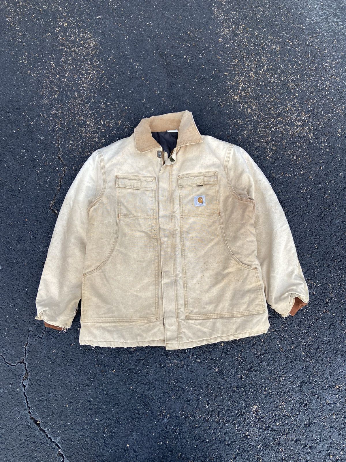 Crazy Vintage Sun Faded 90s USA Made Carhartt Work Jacket - Outerwear