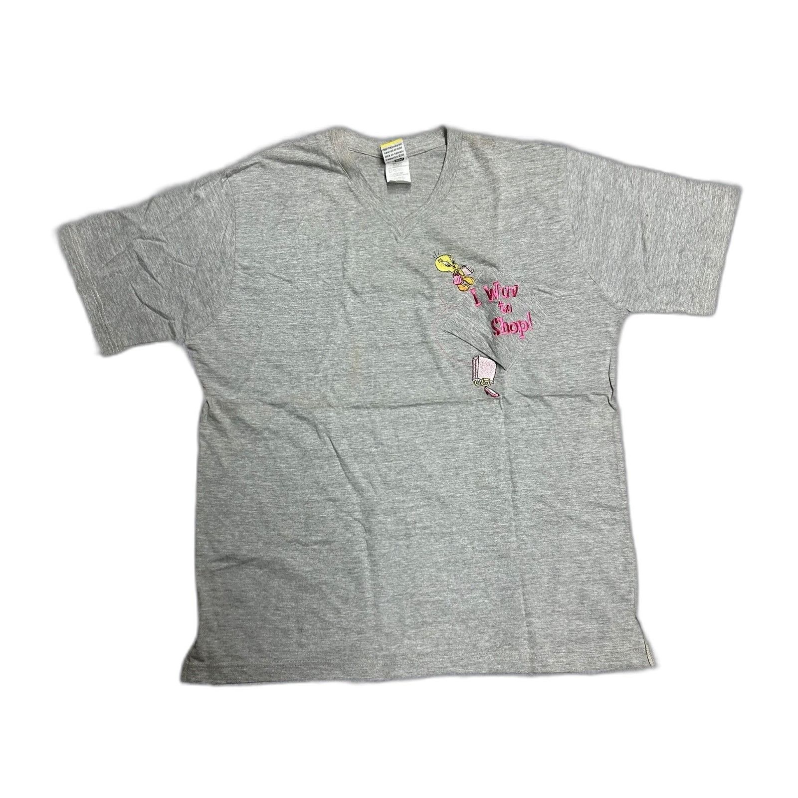 Warner Bros Vintage Warner Bros Looney Tunes Tweety Bird " I Wuv to Shop Size US XL / EU 56 / 4 - 1 Thumbnail