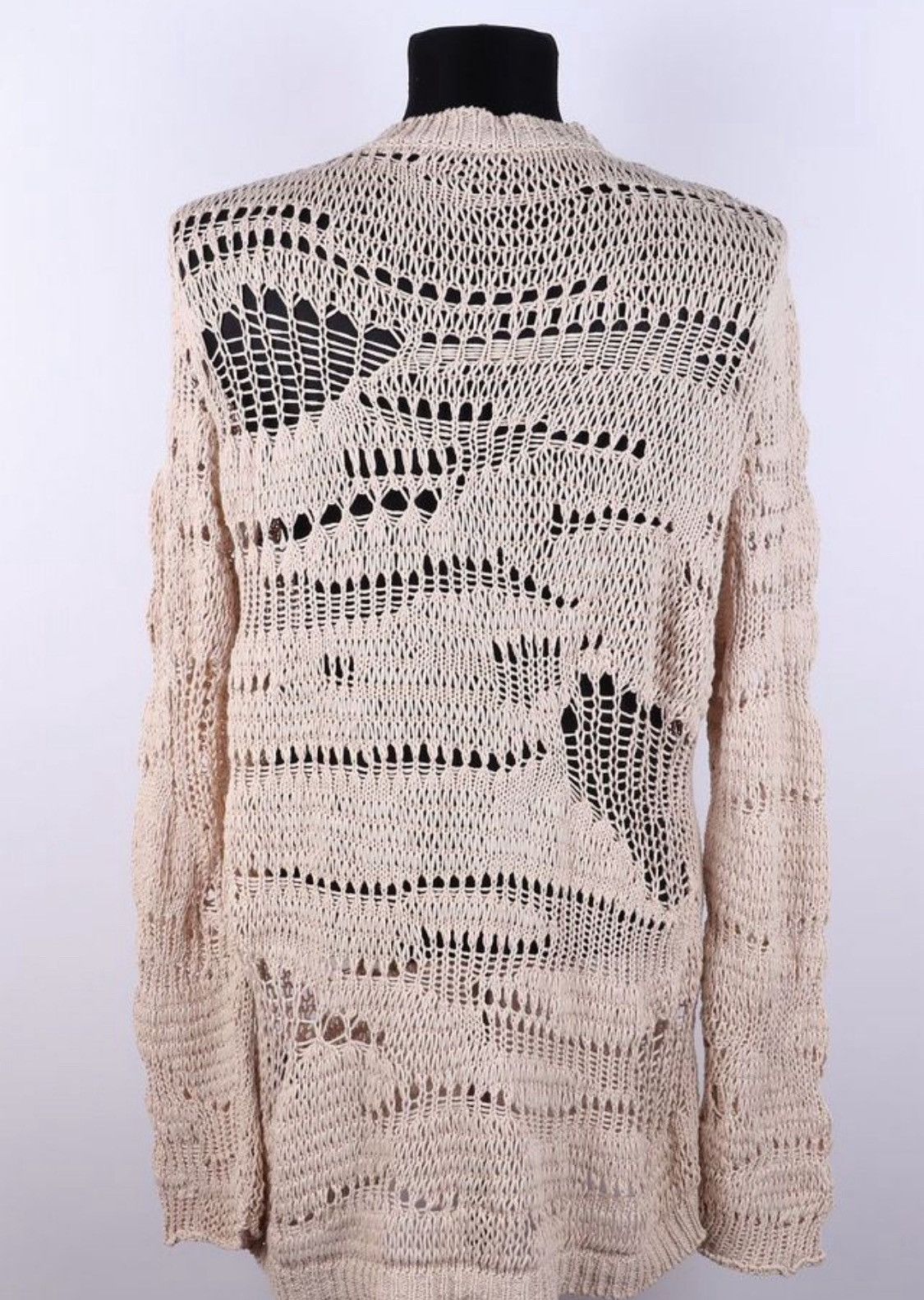 Balmain Balmain Distressed Linen Knit Crew Neck Sweater Size US XXL / EU 58 / 5 - 2 Thumbnail