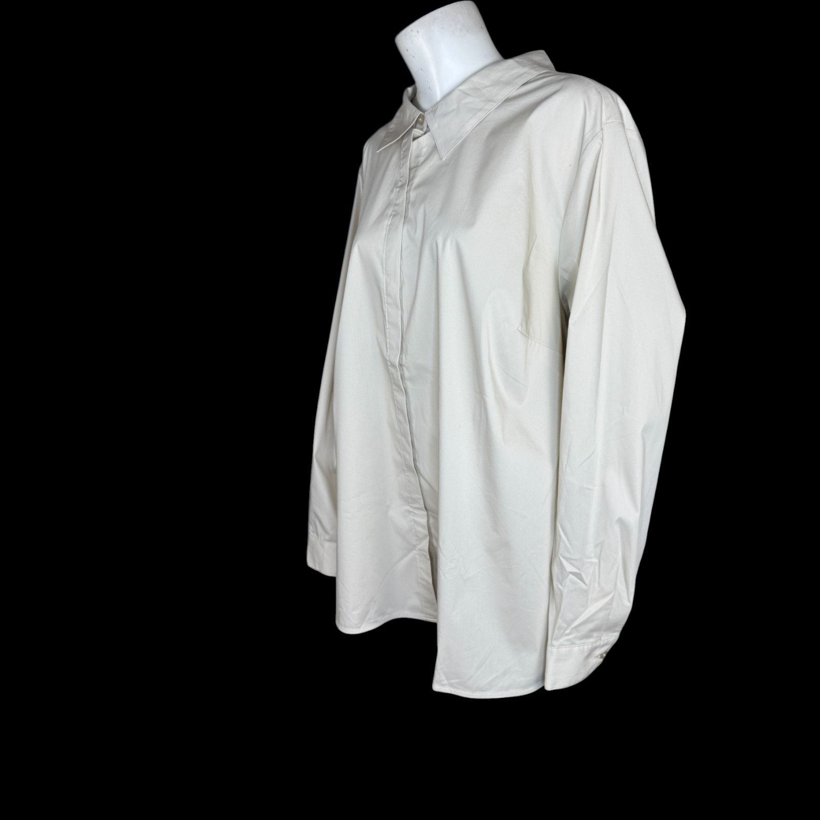 Denim & Co. Denim & Co. White Button Up Shirt 3X Stretch CoolMax Size 3XL / US 20-22 - 5 Thumbnail