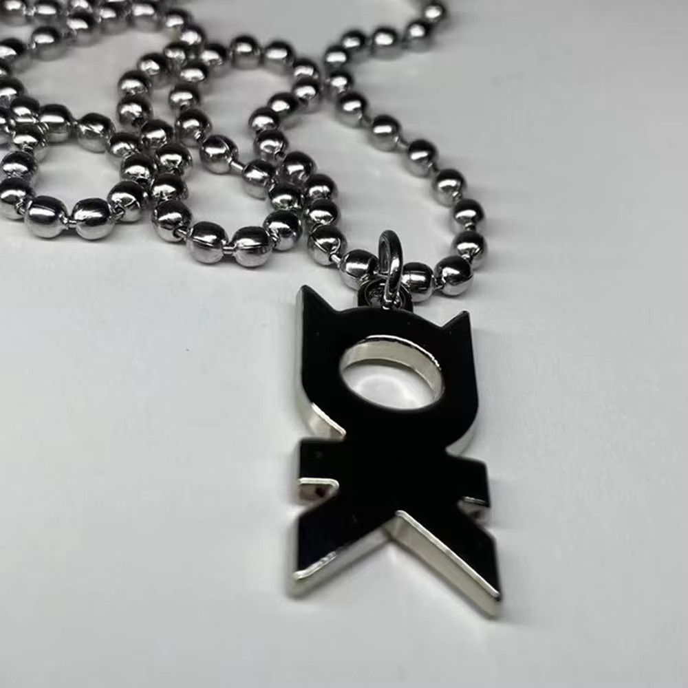 Jewelry Curved OK Letter Pendant Necklace Size ONE SIZE - 1 Thumbnail