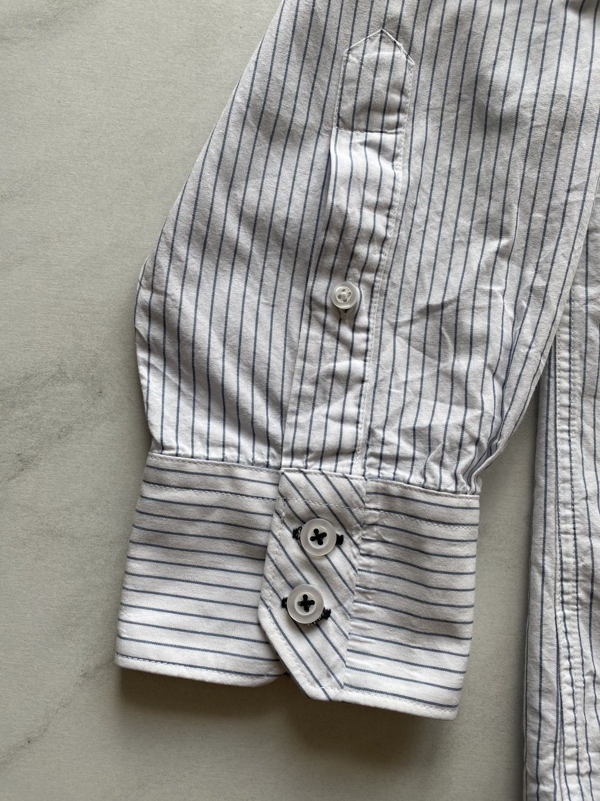 Casablanca White shirt striped blue Casablanca size 44 Vintage designer Size US XL / EU 56 / 4 - 4 Thumbnail