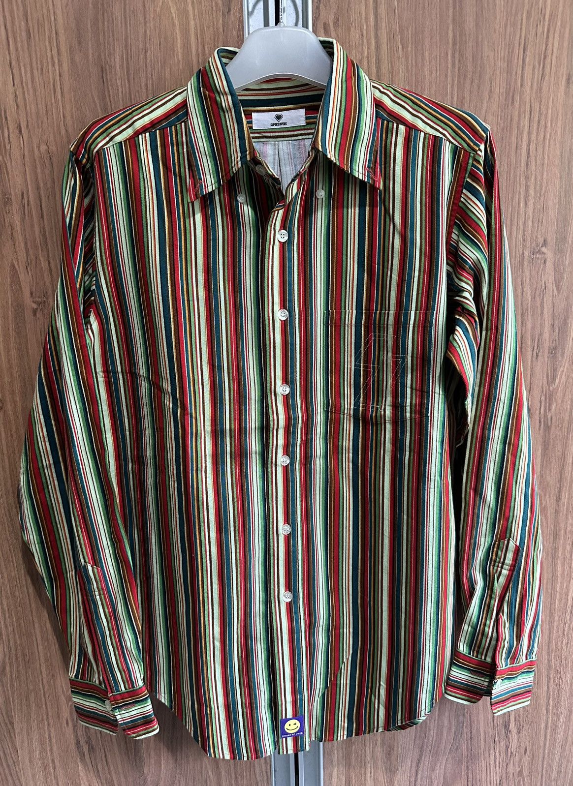 Super Lovers JAPANESE BRAND SUPER LOVERS MULTICOLOR STRIPE SHIRT Size US L / EU 52-54 / 3 - 1 Thumbnail