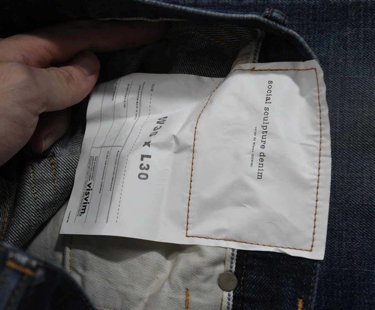 Visvim Visvim 21ss Social Sculpture 01.2 Damaged-25 01.2D25 W36L30 Size US 36 / EU 52 - 13 Thumbnail