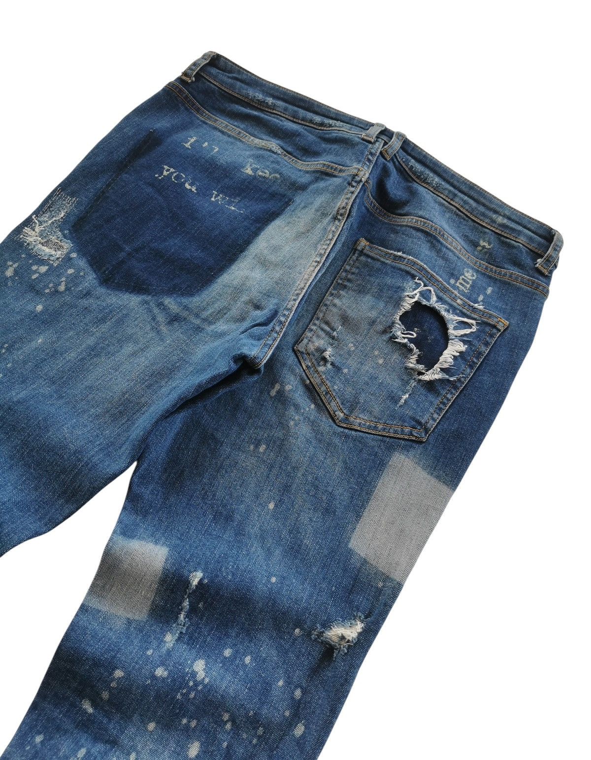 Zara Grunge Zara Distressed Zippered Ankle Slim Jeans, 32x28.5 Size US 32 / EU 48 - 5 Thumbnail