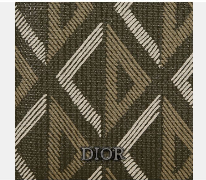 Dior o1w1db10325 2ESCH Size: OS / Bifold Card Holder in Khaki Size ONE SIZE - 5 Thumbnail