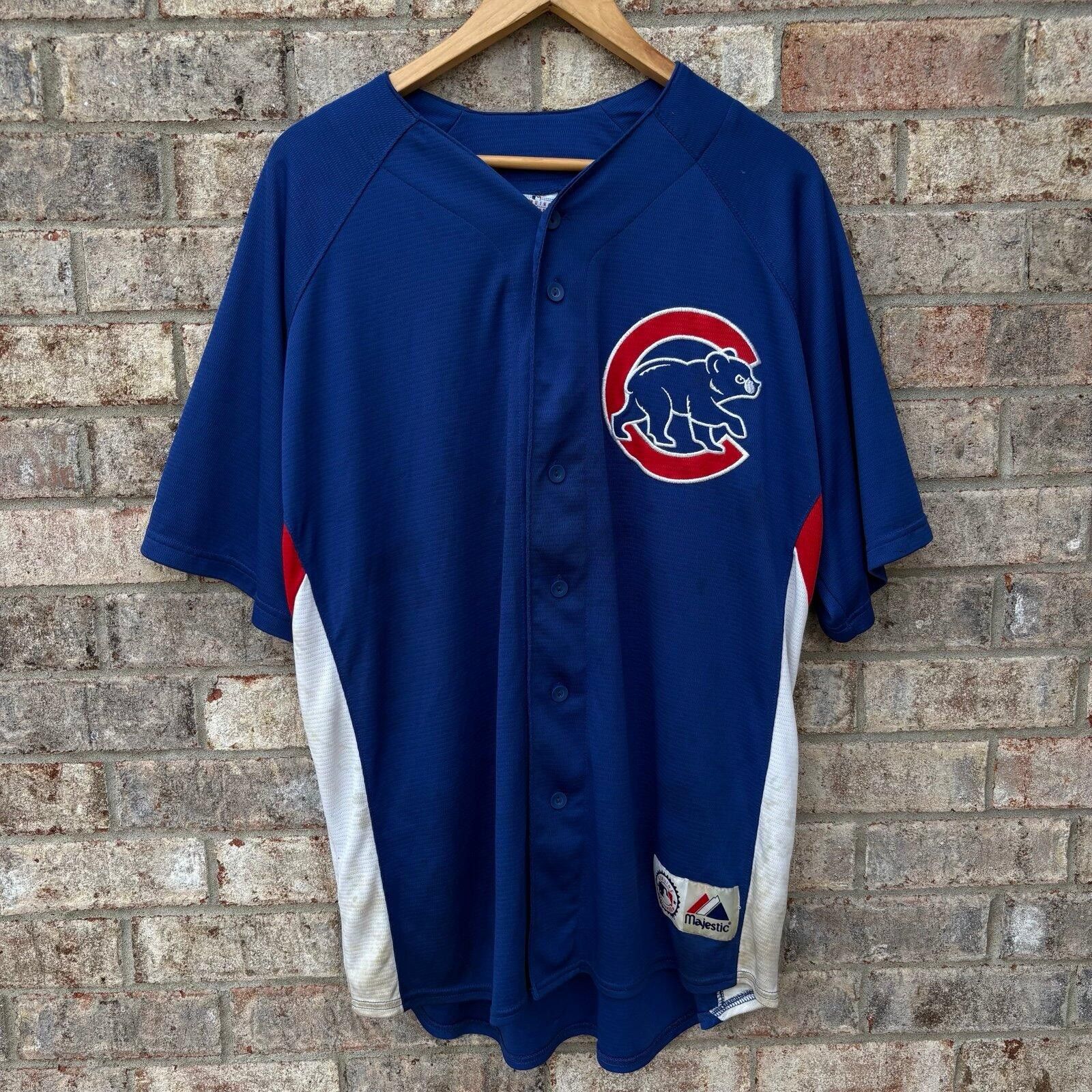 Majestic Vintage 90s Chicago Cubs jersey Size US XL / EU 56 / 4 - 1 Thumbnail