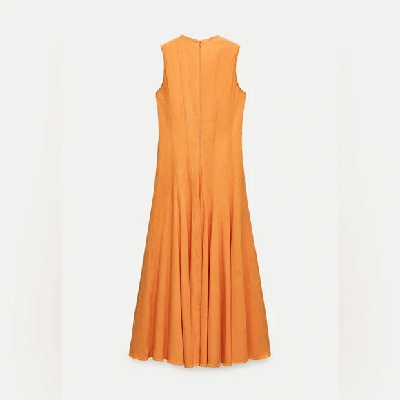 Zara Zara midi swing dress ZW collection Size S / US 4 / IT 40 - 5 Thumbnail