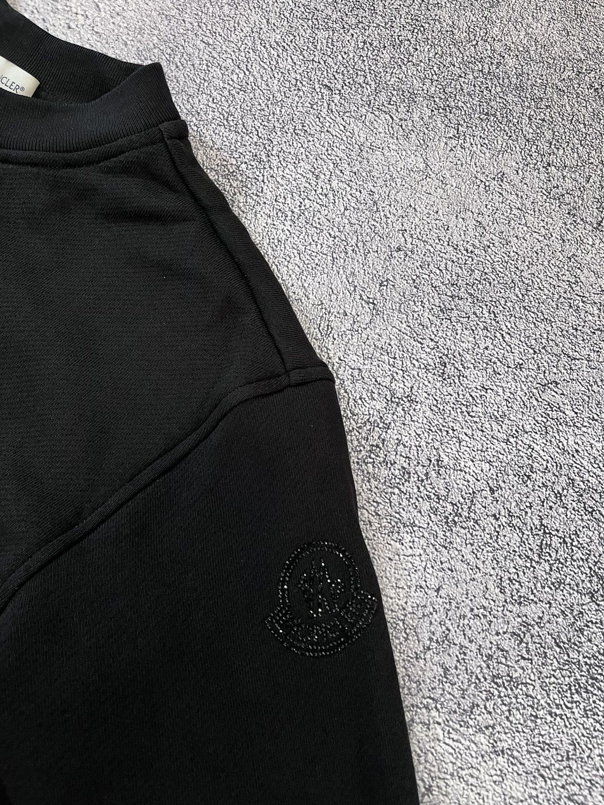 Moncler Moncler Women Sweatshirt Sweater Black Logo Polyester SizeXS Size XS / US 0-2 / IT 36-38 - 12 Thumbnail