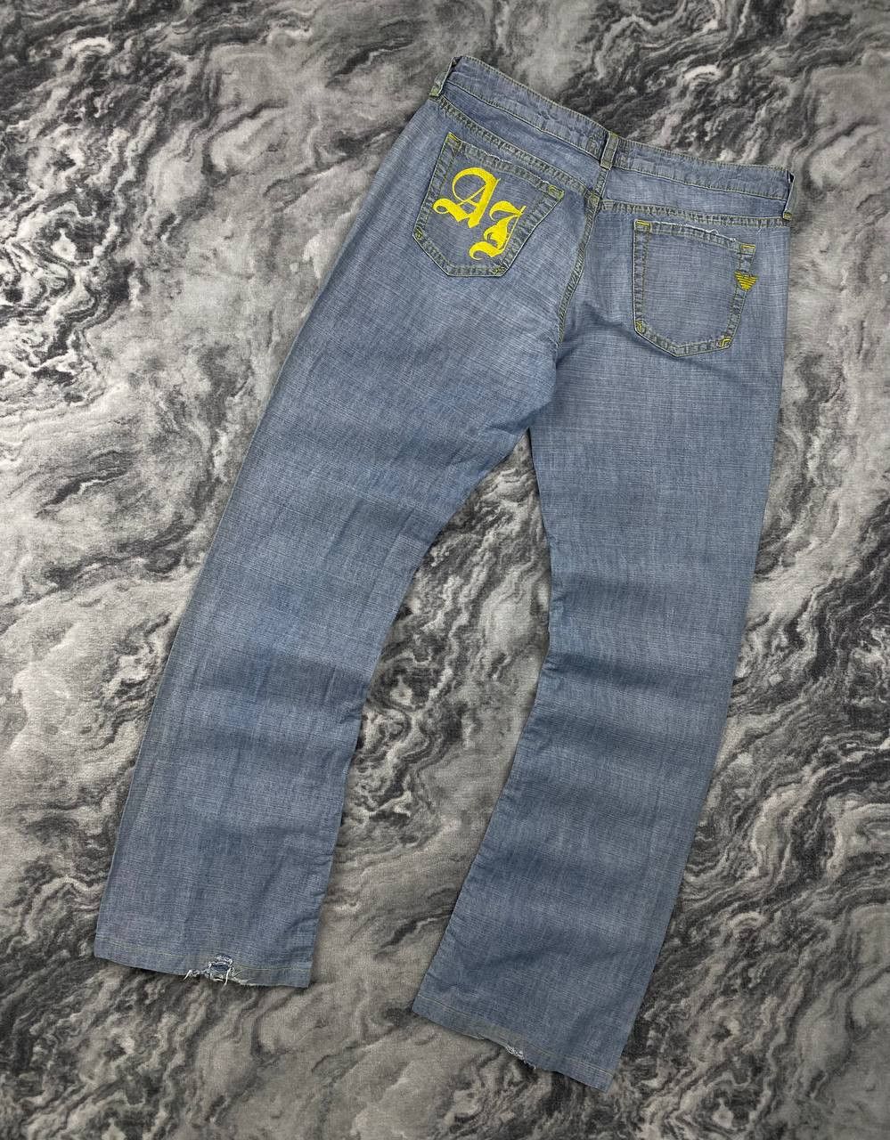 Armani Vintage Armani Jeans Denim Jeans Big Logo Size US 31 - 1 Thumbnail