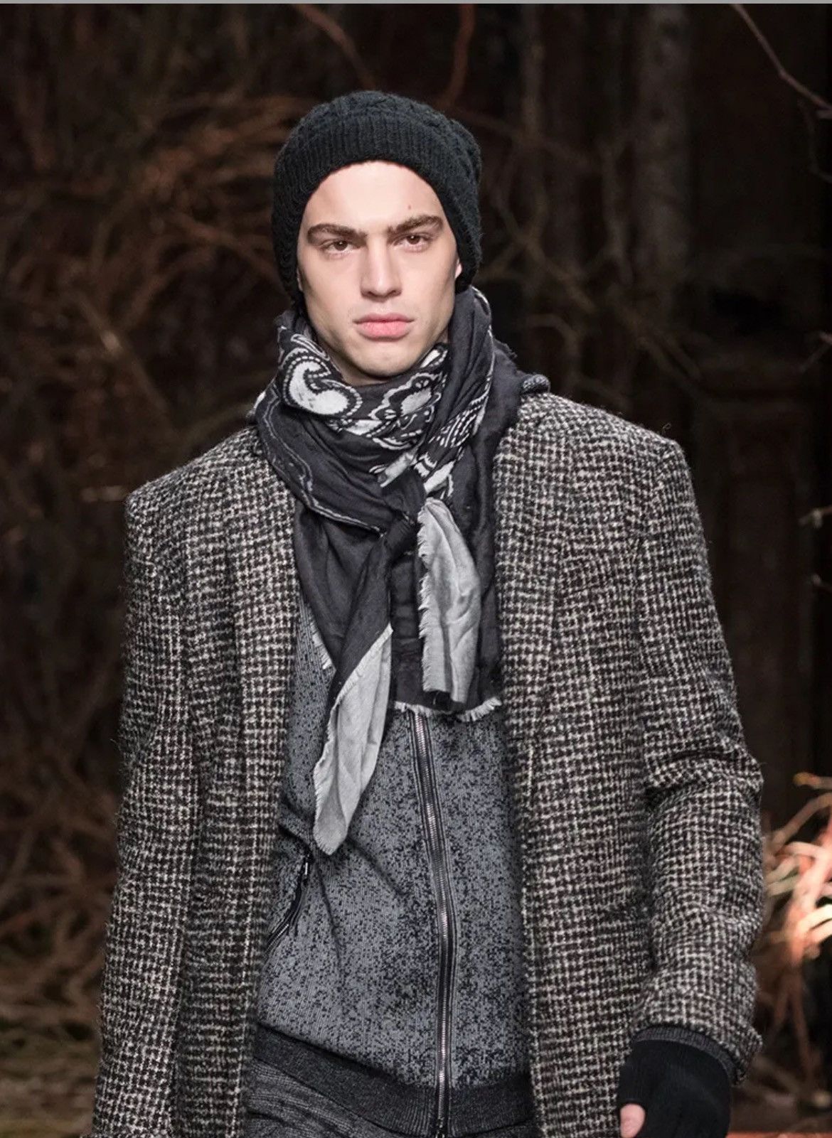 John Varvatos Double Sided Jacquard Paisley Scarf Size ONE SIZE - 4 Thumbnail