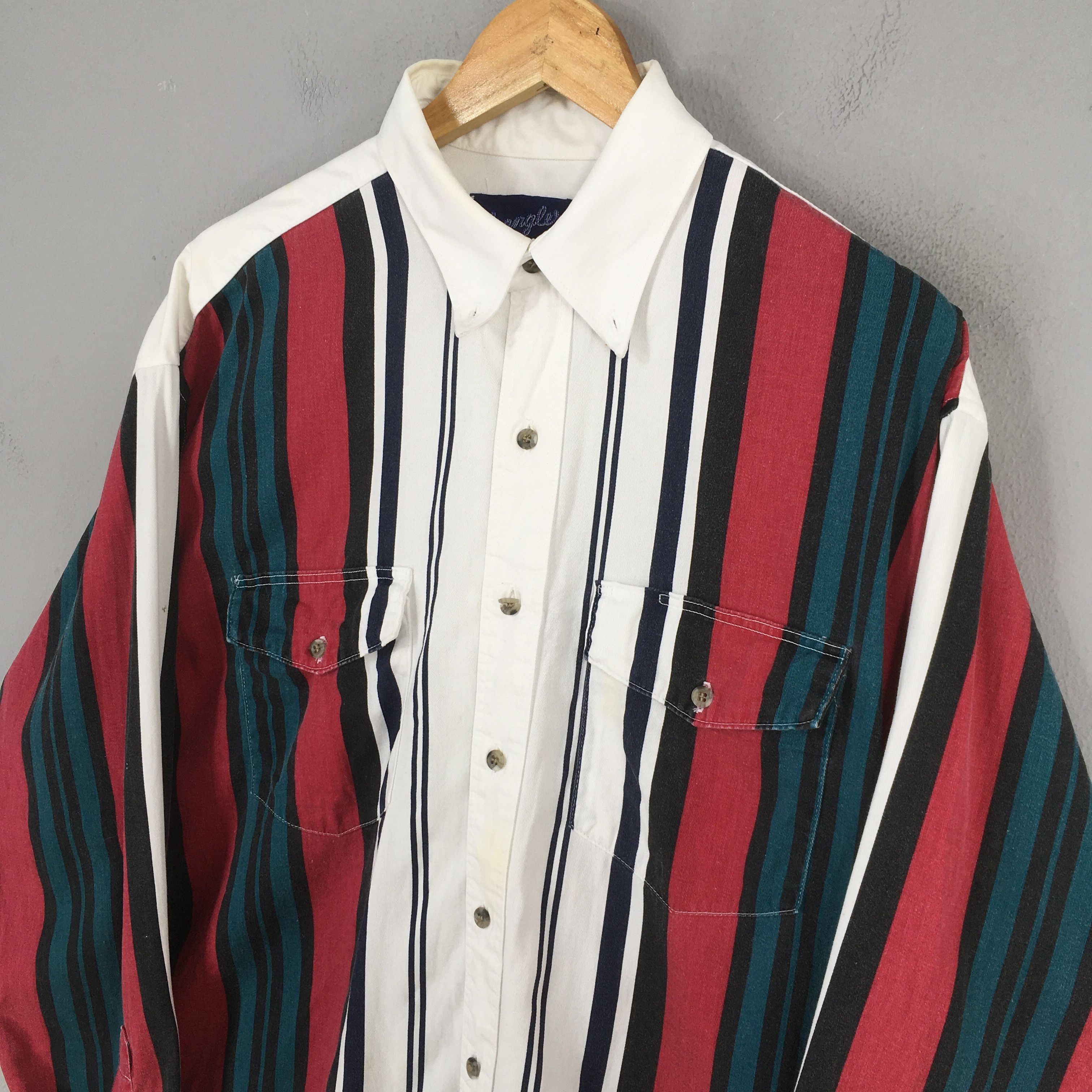 Wrangler Vintage 1980s Wrangler Vertical Striped Western Shirt L Size US L / EU 52-54 / 3 - 3 Thumbnail