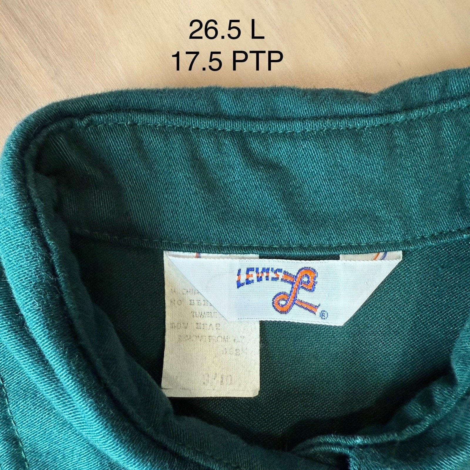 Levi's Vintage Levis Snap Shirt XS Green 70s Big E Made in USA Size US XS / EU 42 / 0 - 6 Thumbnail