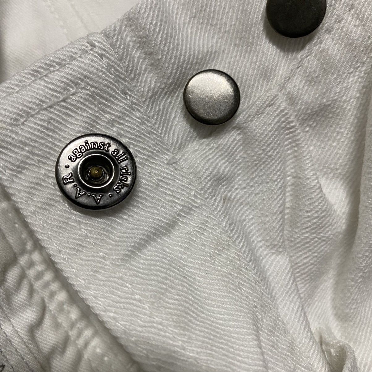 Yohji Yamamoto A.A.R Against All Risks White Denim Zipper Jeans Size US 29 - 15 Thumbnail
