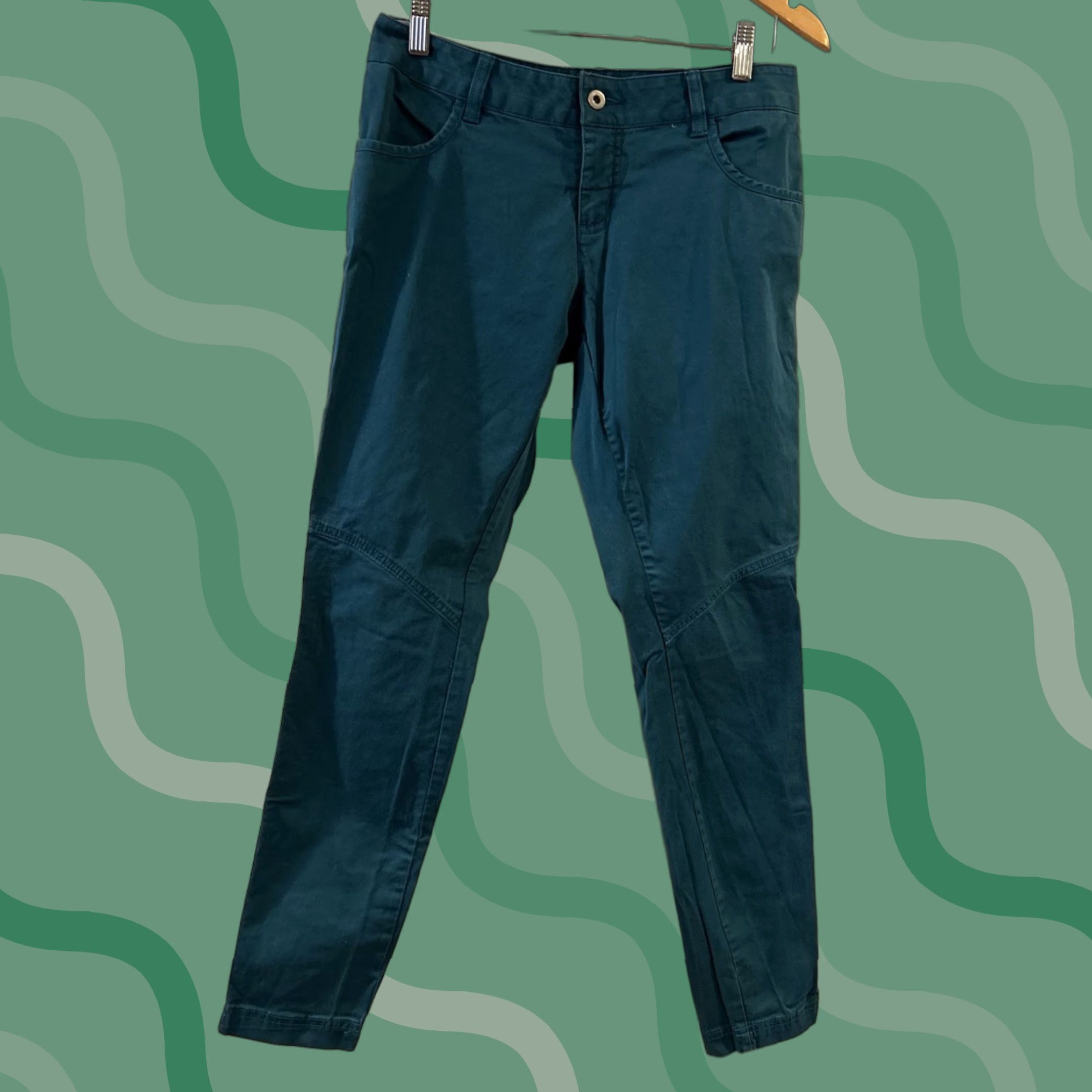 Vintage Columbia Sportswear Women Pants Skinny Fit 6 Teal Camden Crest Low Rise 30 Inseam 30 Slim Size 28" / US 6 / IT 42 - 1 Thumbnail