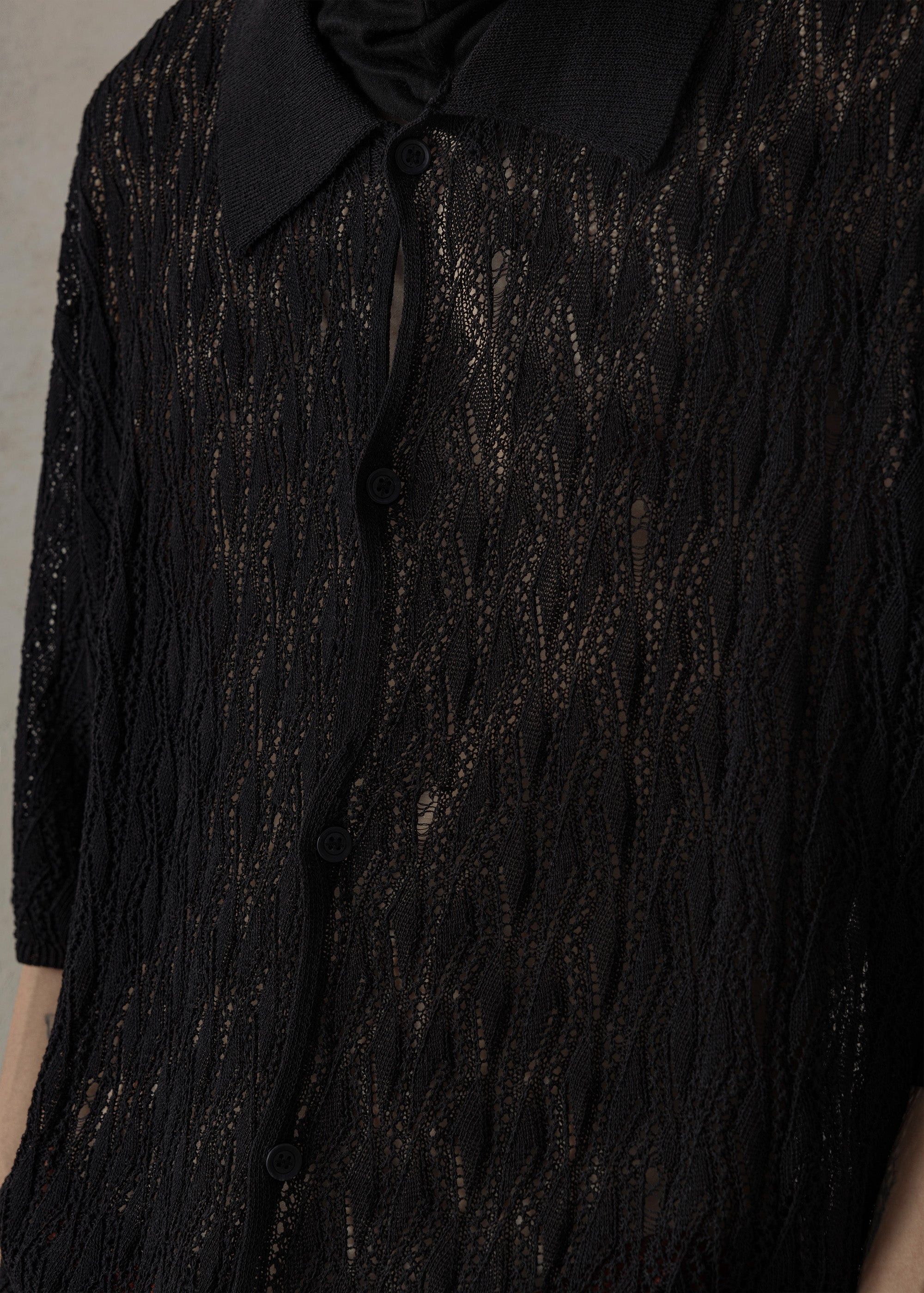 Yohji Yamamoto Professor.e - 24SS Knit Short Shirt Blouse Size US M / EU 48-50 / 2 - 5 Thumbnail