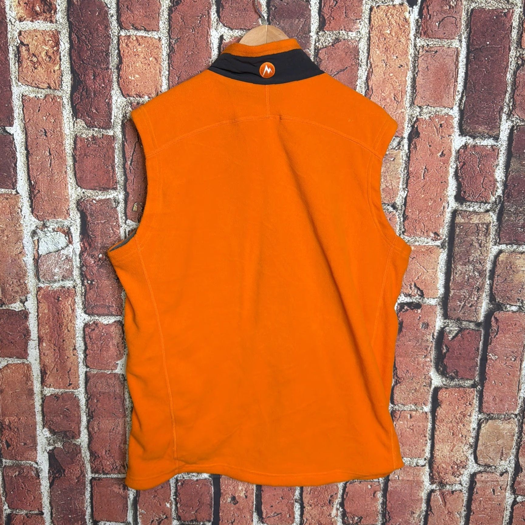 Marmot Marmot Vest Mens XL Neon Orange Polartec Fleece Full Zip Hiking Outdoor Gorpcore Vest Size US XL / EU 56 / 4 - 3 Thumbnail