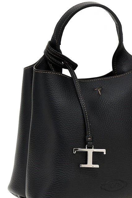 Tod's TOD'S T Timeless Mini Black Leather Top Handle Bag Auth Size ONE SIZE - 3 Thumbnail