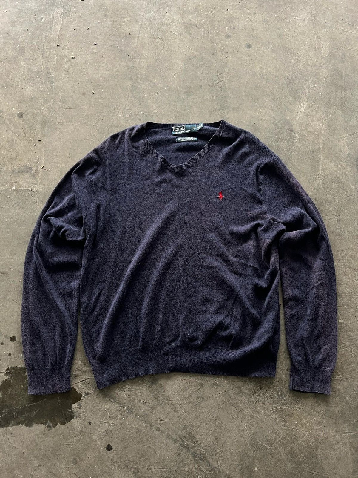 Polo Ralph Lauren × Vintage Vintage Polo Ralph Lauren Vneck Crewneck Size US XL / EU 56 / 4 - 1 Thumbnail