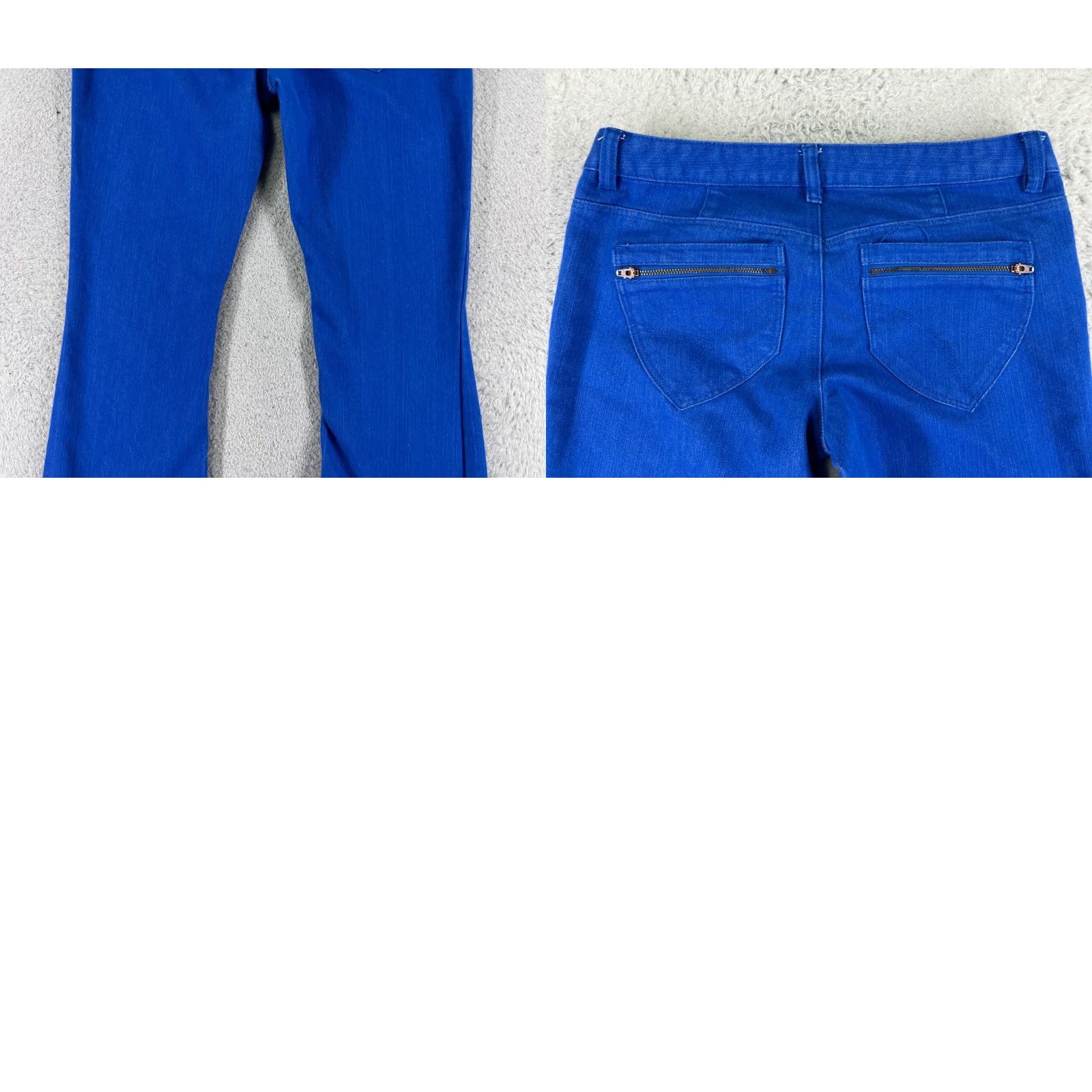 Vintage VINTAGE Divided Jeans Womens 10 Blue Denim Flared Low Rise 29x31 Cotton Blend 5-Pocket Design Mens? Size 32" / US 10 / IT 46 - 10 Thumbnail