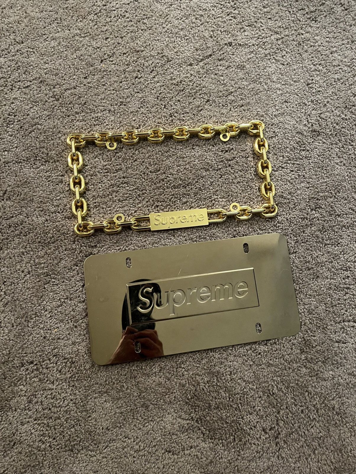 Supreme License Plate Frame | Grailed