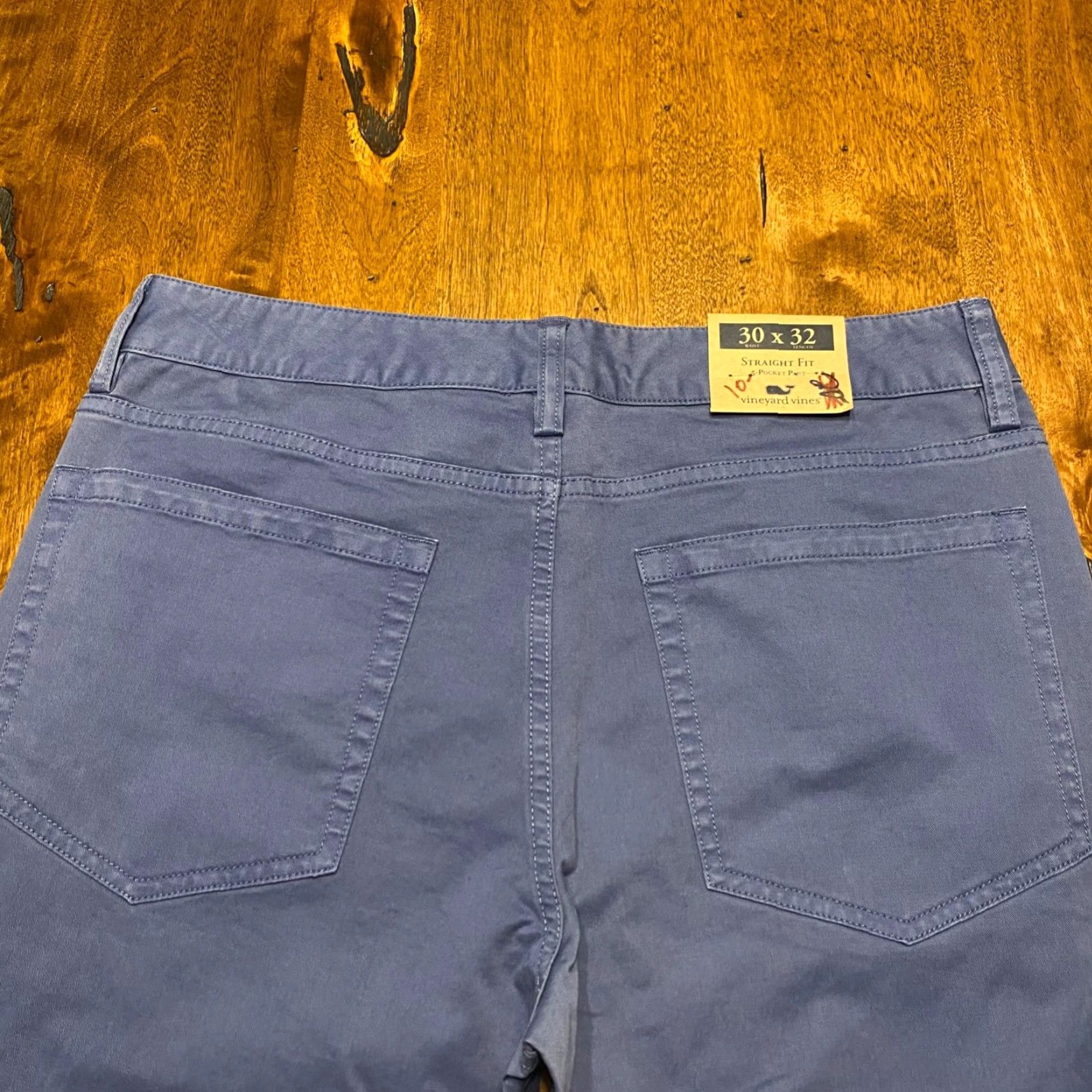 Vineyard Vines Vineyard Vines Pants Mens 30x32 Blue Straight Fit 5-Pocket Pant Preppy NEW Size US 30 / EU 46 - 7 Thumbnail