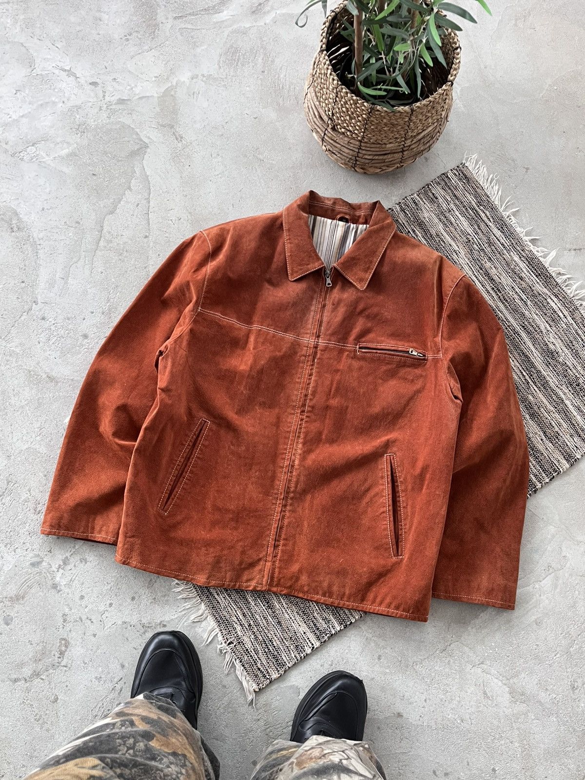 Genuine Leather Vintage Avantgarde Brown Orange Leather Coach Jacket Y2K Size US XL / EU 56 / 4 - 1 Thumbnail