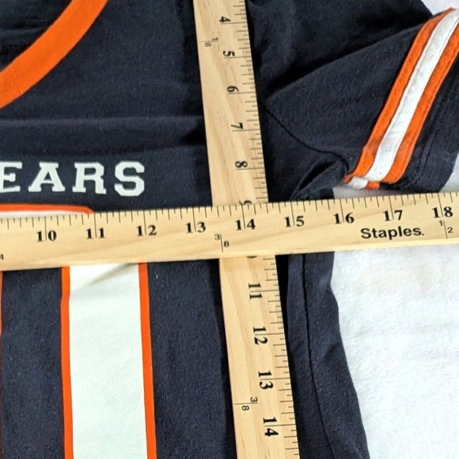NFL NFL Chicago Bears #20 Women's V Neck T Shirt Sz M Orange & White Contrast Stripe Size M / US 6-8 / IT 42-44 - 5 Thumbnail