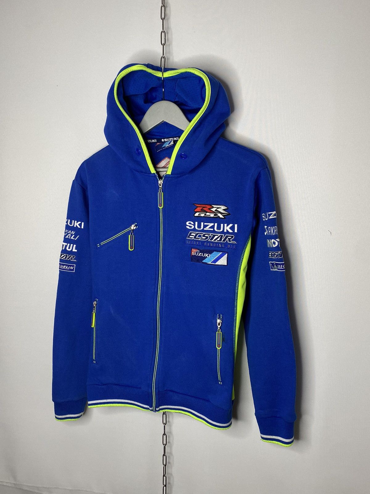 Vintage 🏎️Vintage Suzuki Motorcycle F1 Racing Team Full Zip Hoodie🏎️ Size US XS / EU 42 / 0 - 2 Thumbnail