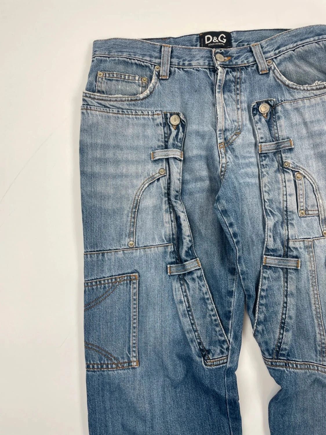 Dolce & Gabbana Dolce Gabbana 00’s Pockets Patchwork Jeans Pants Denim Size US 32 / EU 48 - 2 Thumbnail