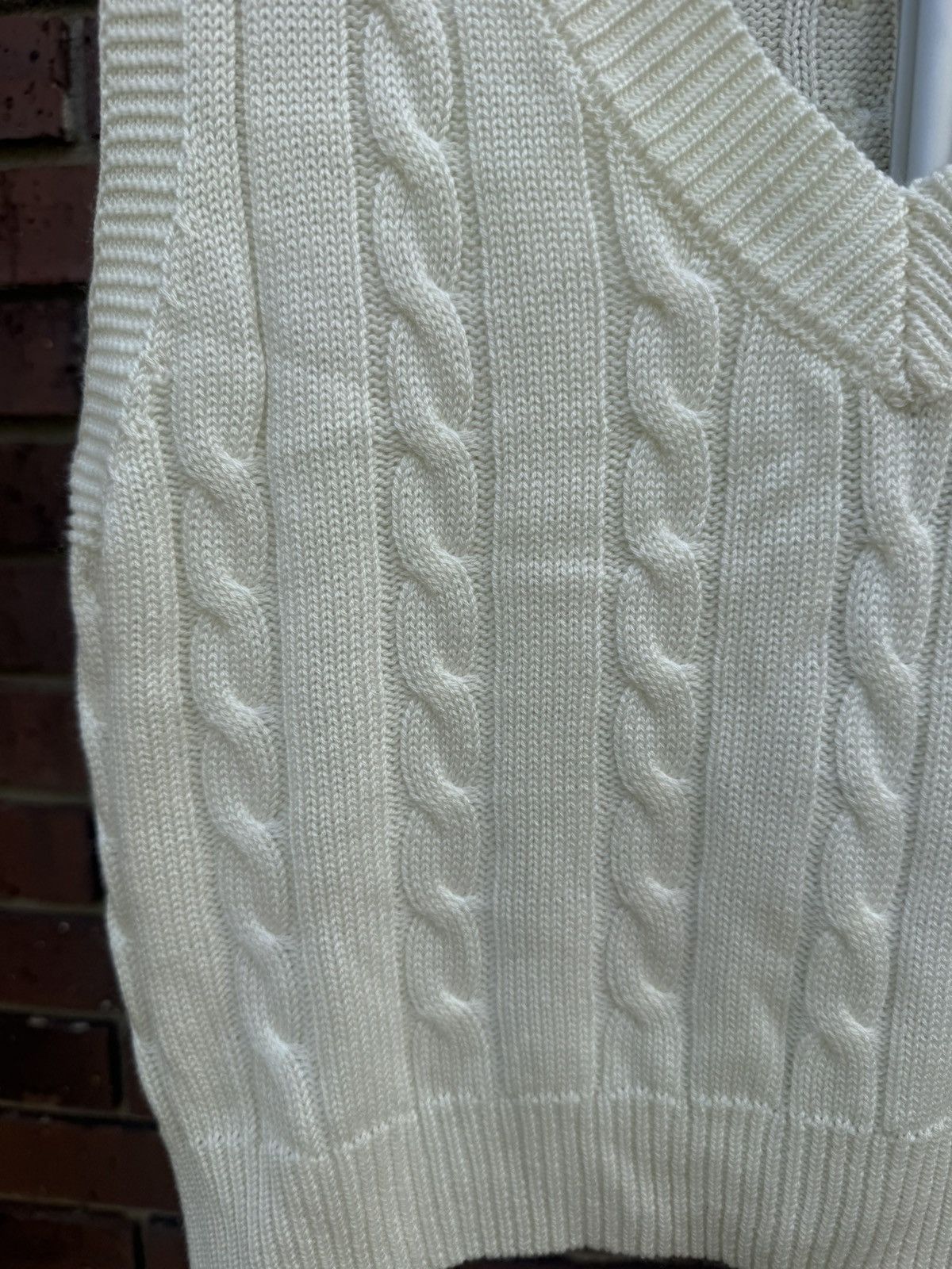 Other Altar’d State Sleeveless Cable Knit Sweater Vest Top Cream Size XS / US 0-2 / IT 36-38 - 3 Thumbnail