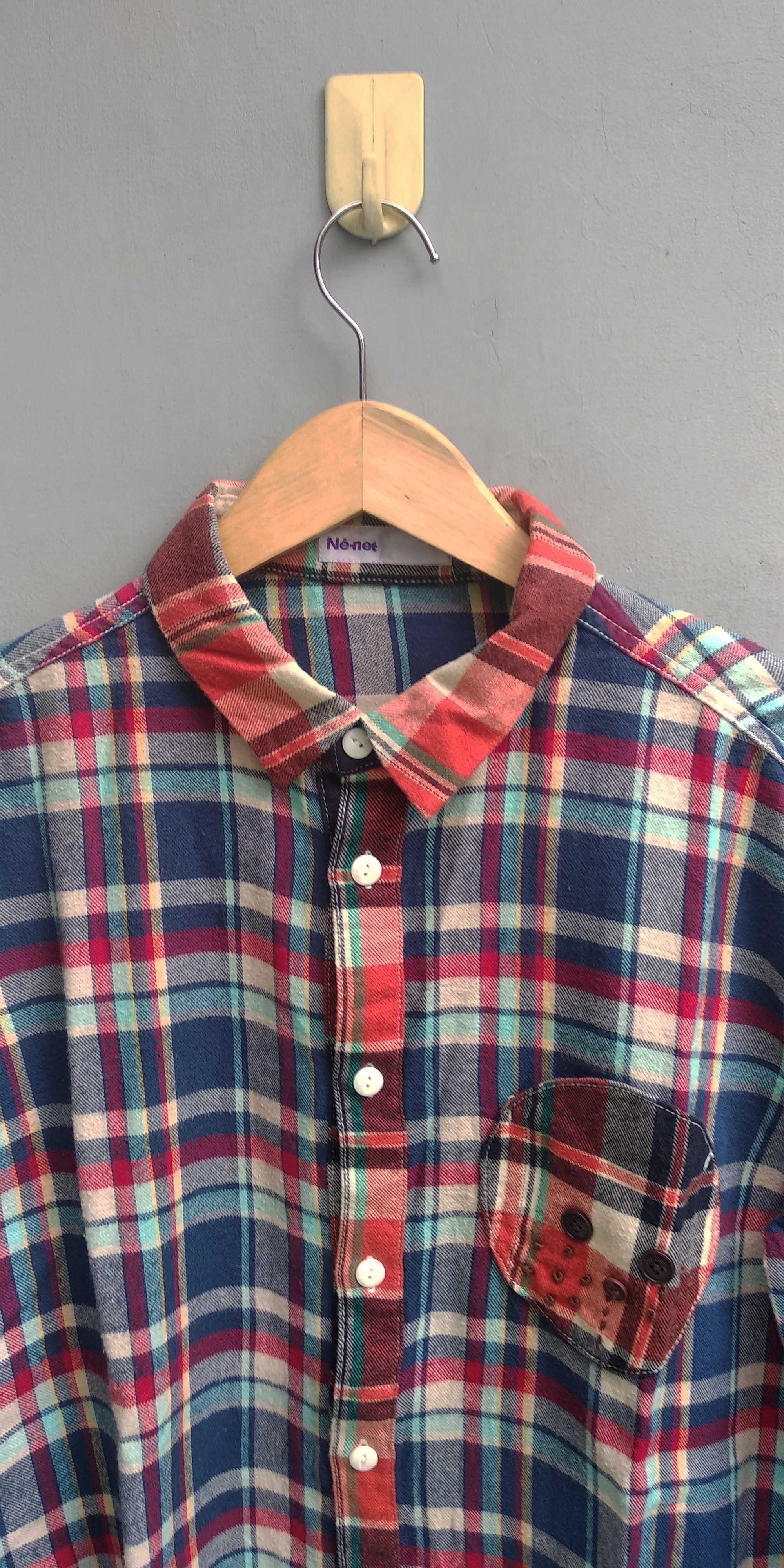 Ne-Net Ne-net plaid button shirt up Size M / US 6-8 / IT 42-44 - 2 Thumbnail