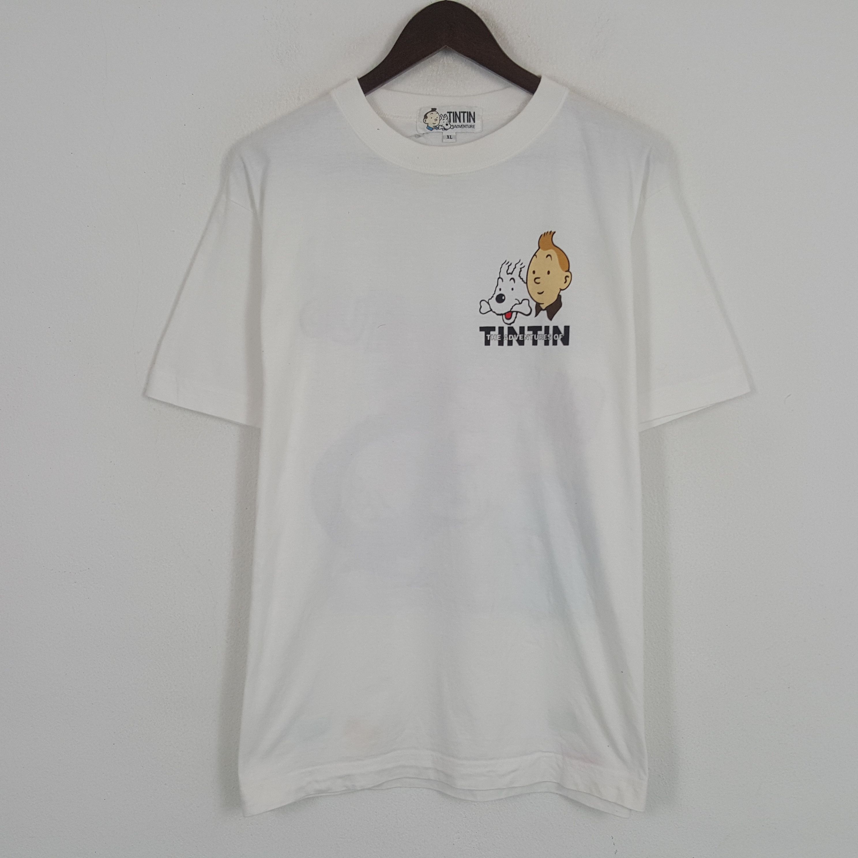 Vintage Vintage Tintin The Blue Lotus Tshirt Size US L / EU 52-54 / 3 - 3 Thumbnail